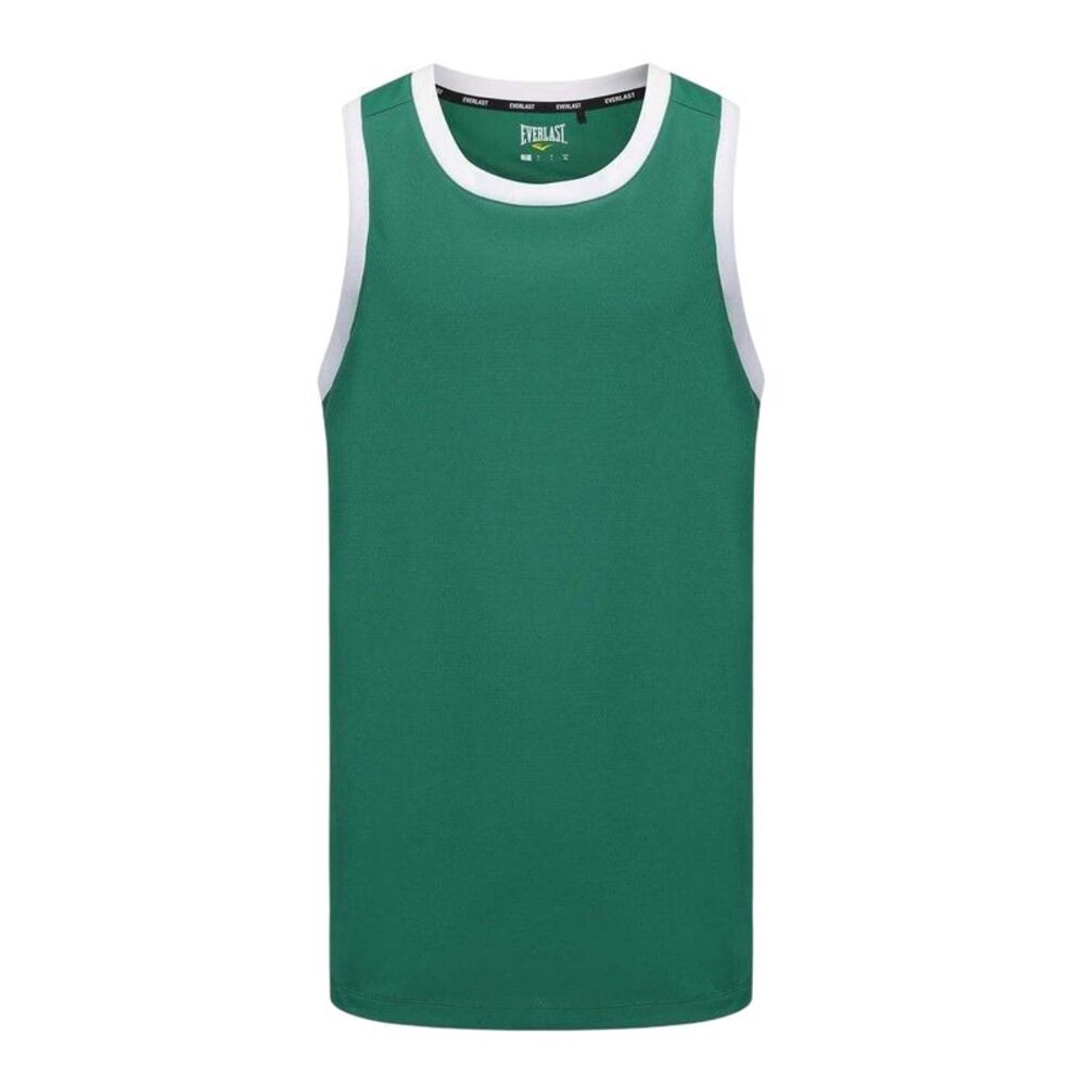 Everlast Unisex Adult Crew Neck Regular Sleeveless Tank Top / Green/White